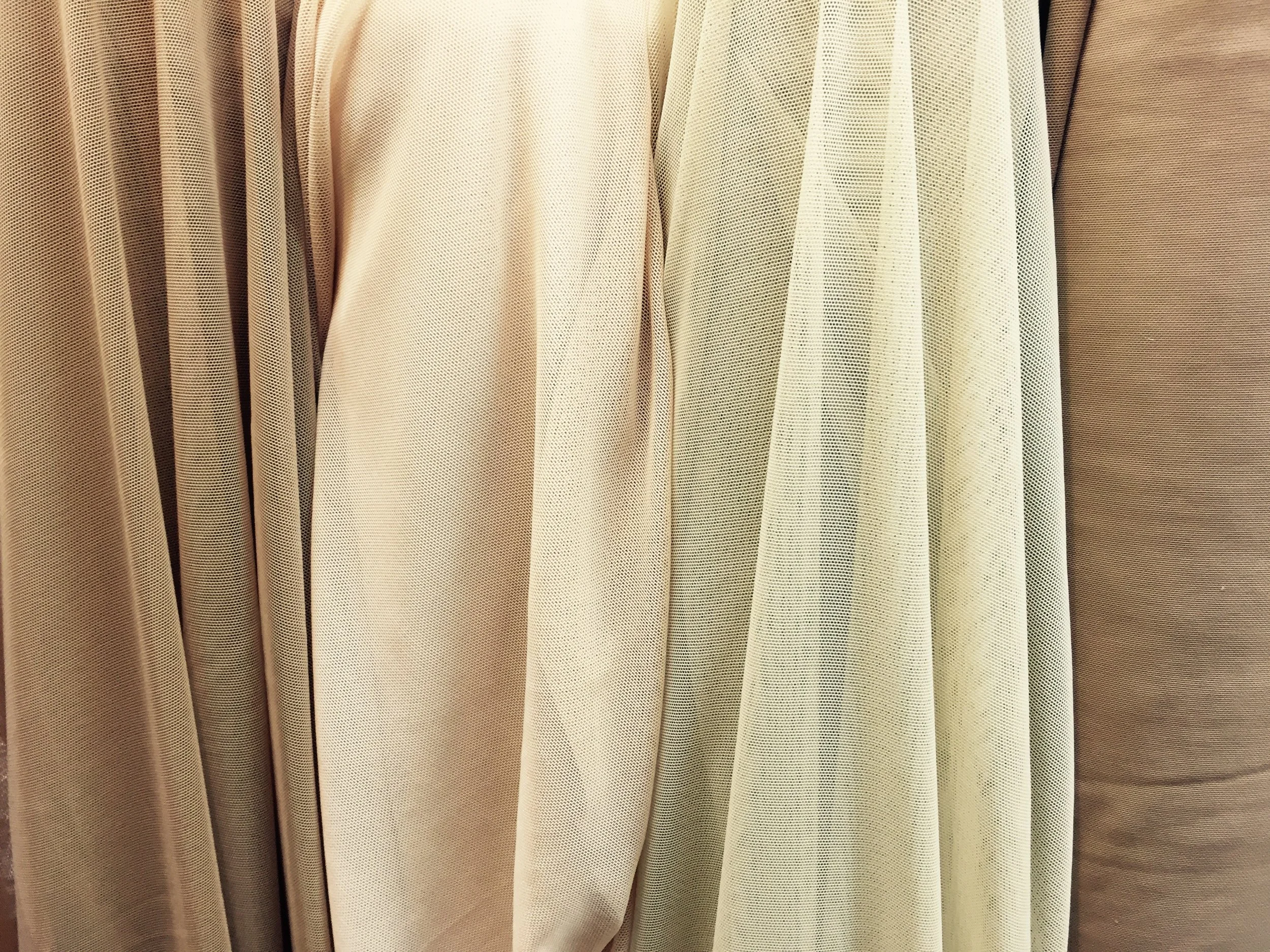 NUDE COLORS on Mesh, 60" inch, sold by the yard