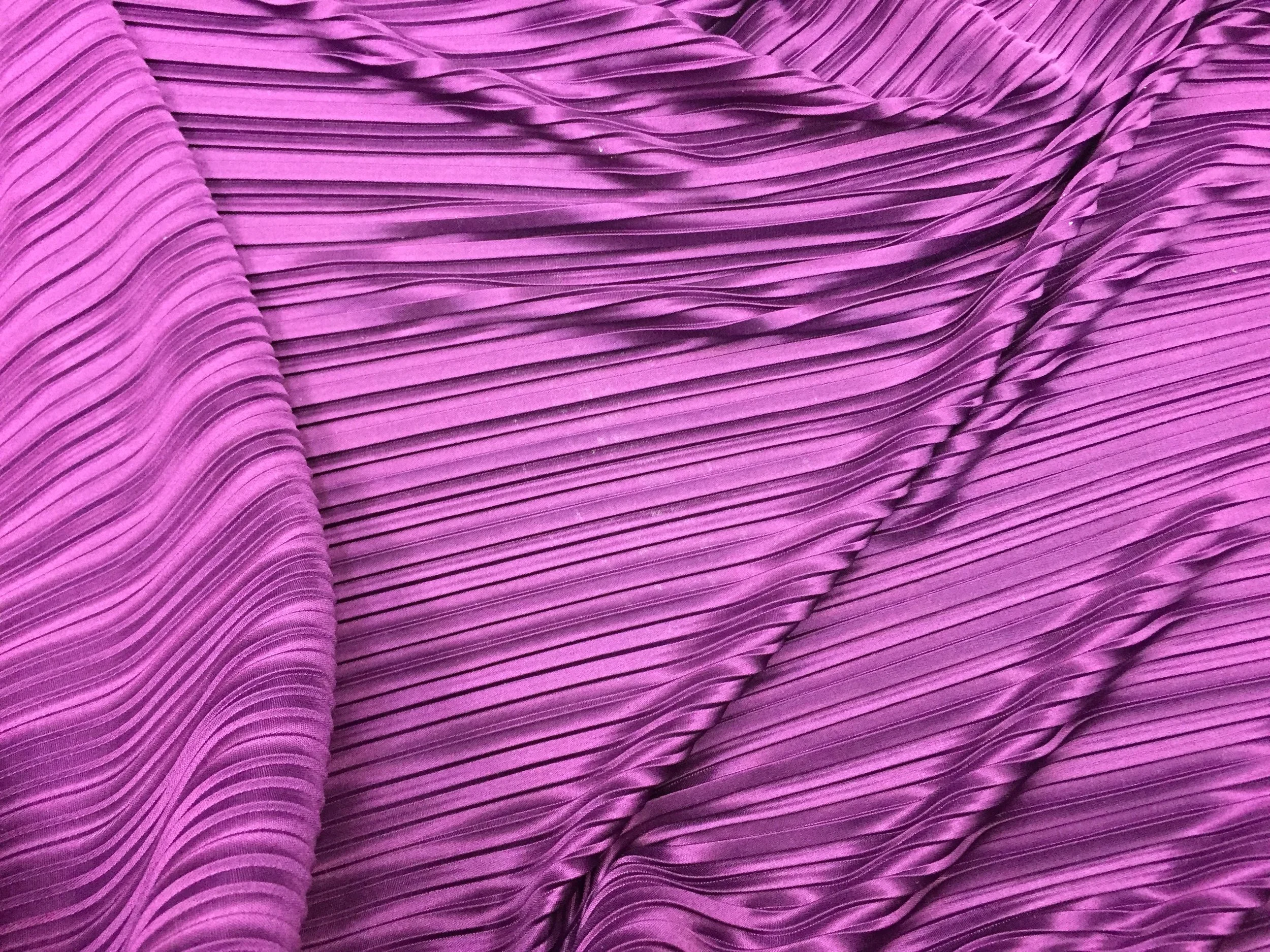 Fancy Purple Satin Stretch Plead, 54" inch, sold by the yard