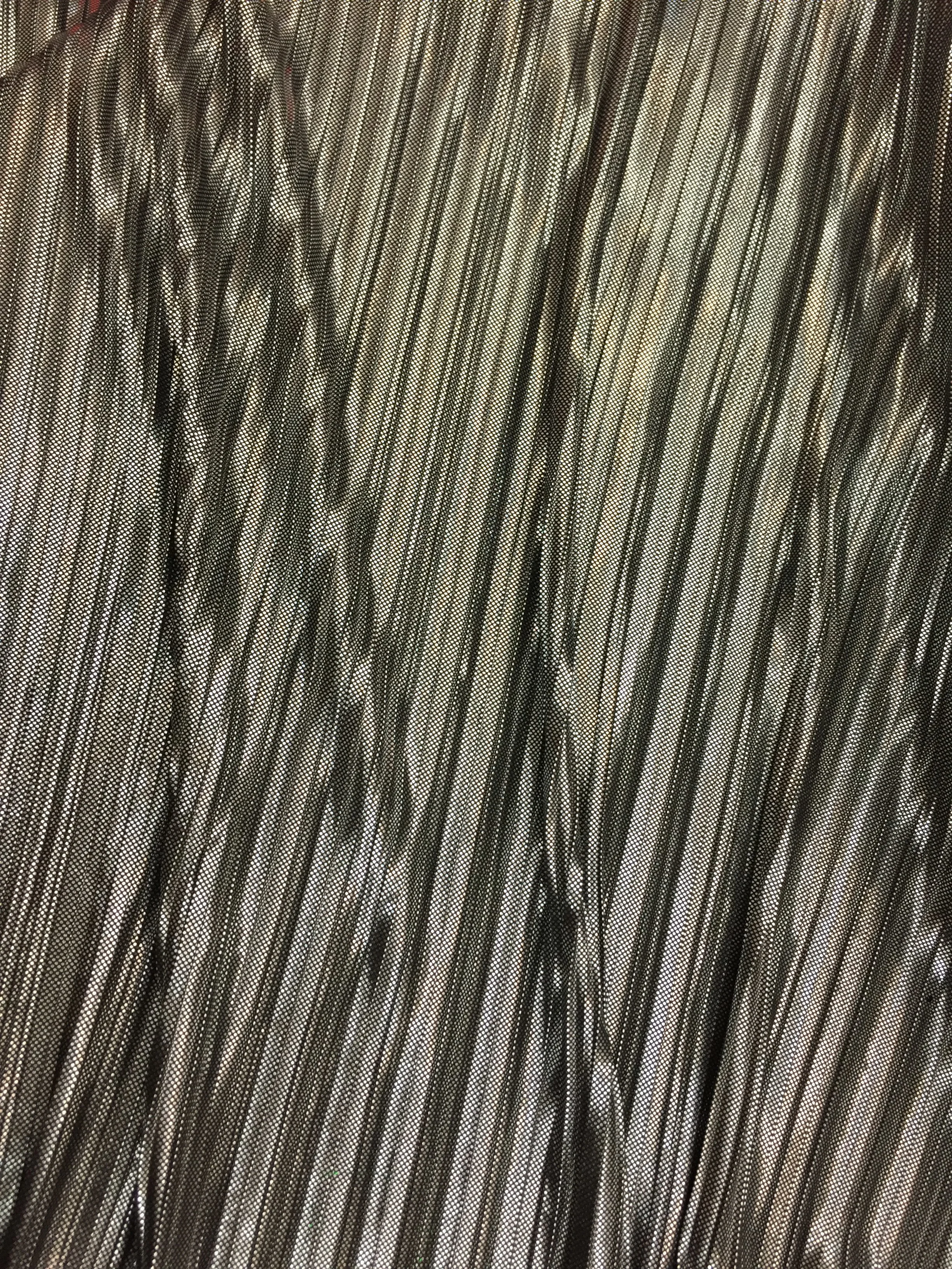 Charcoal Black Satin Stretch Plead, 45" inch, sold by the yard