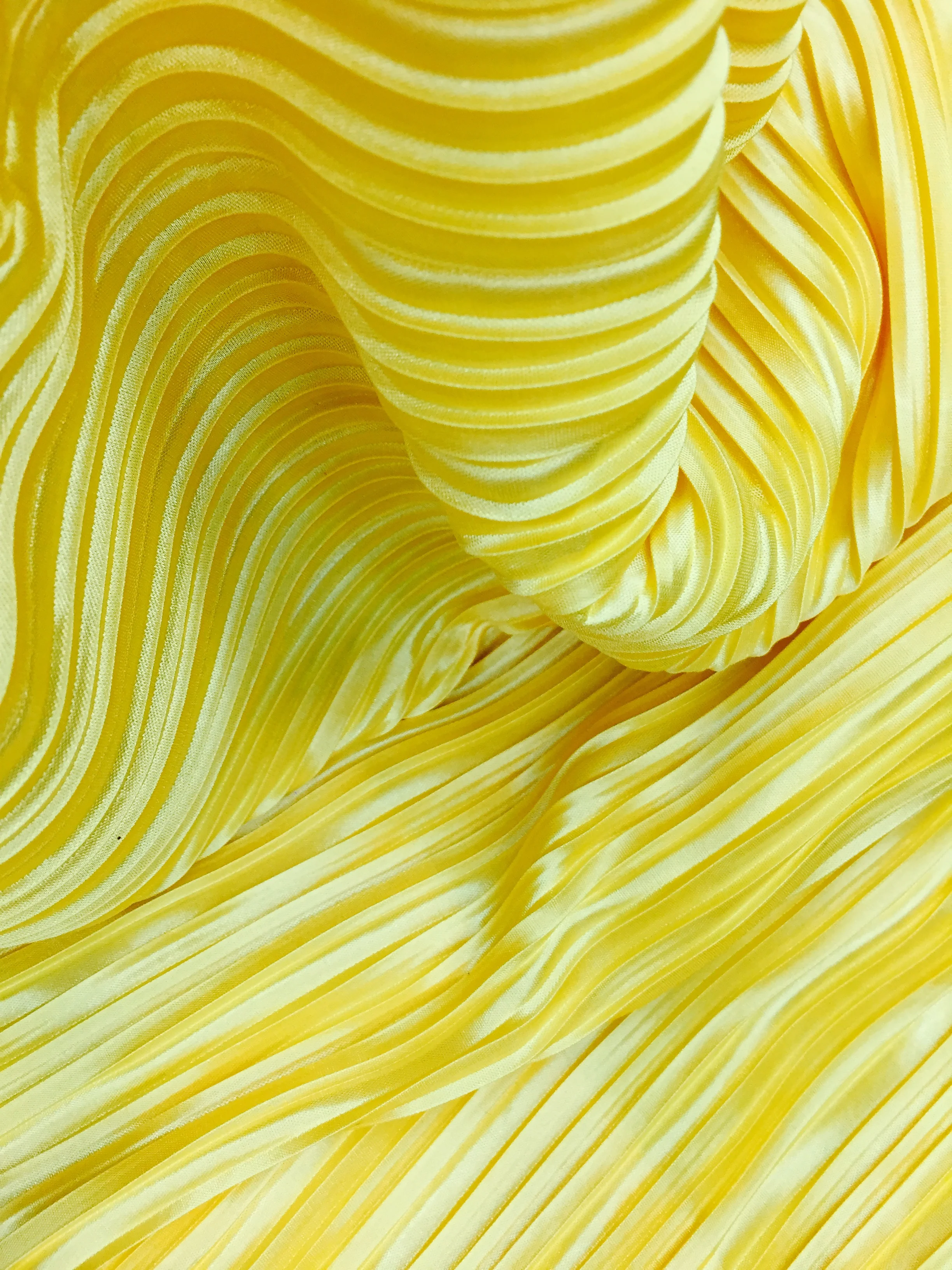 Sunshine Yellow Satin Stretch Plead, 54" inch, sold by the yard