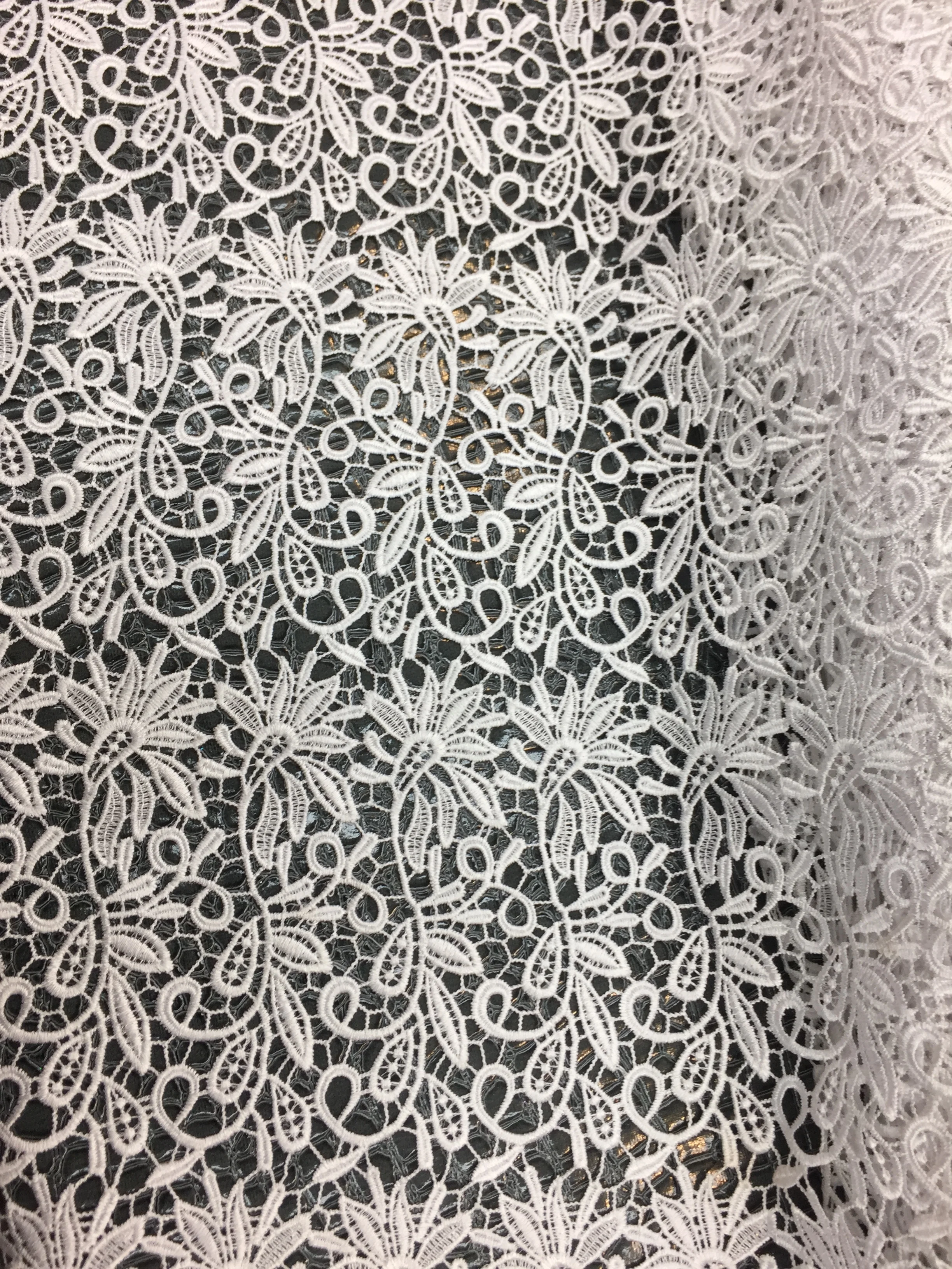 Snow White Guipure Lace, 54" inch, sold by the yard