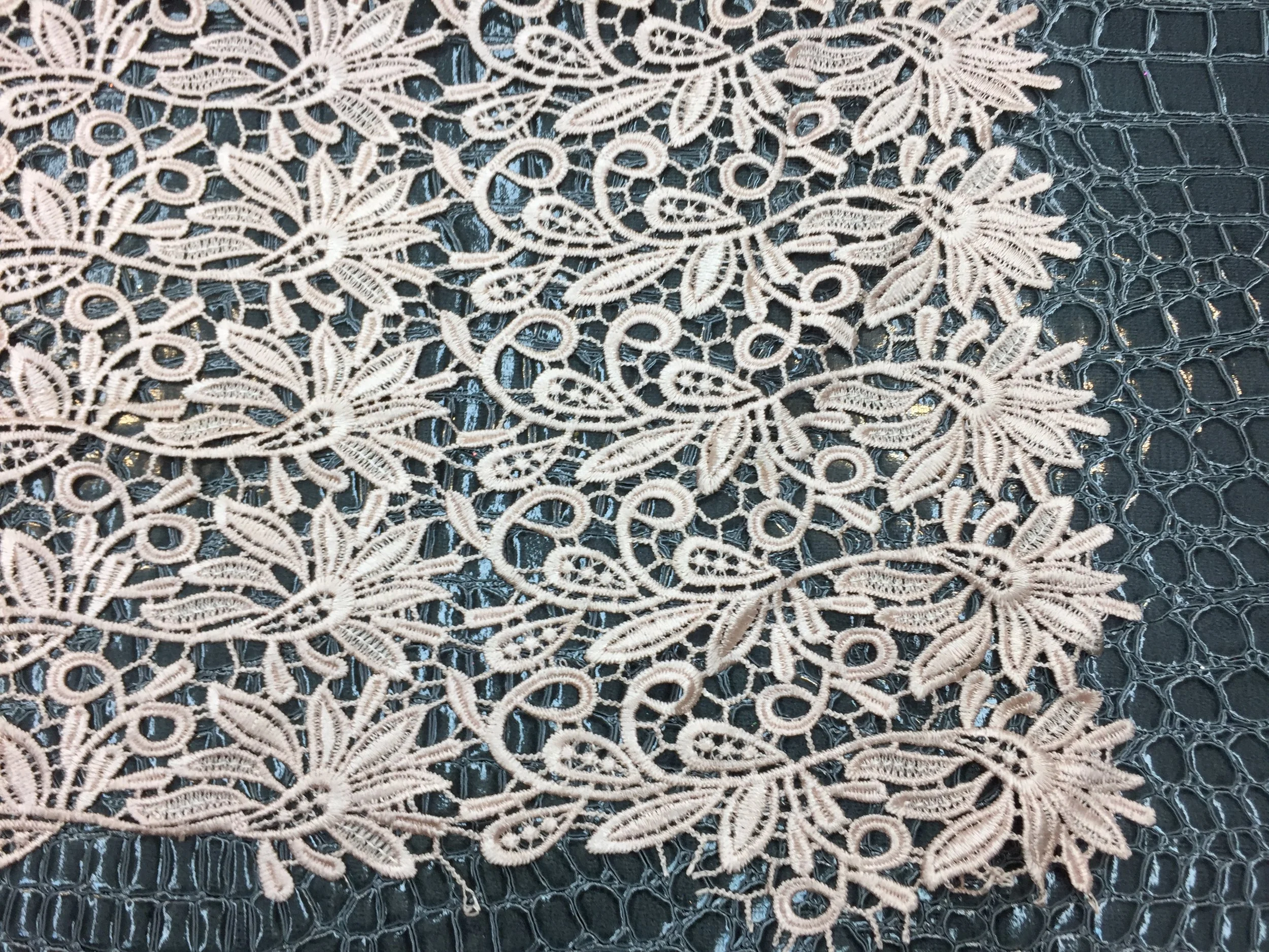 Silver Guipure Lace, 54" inch, sold by the yard