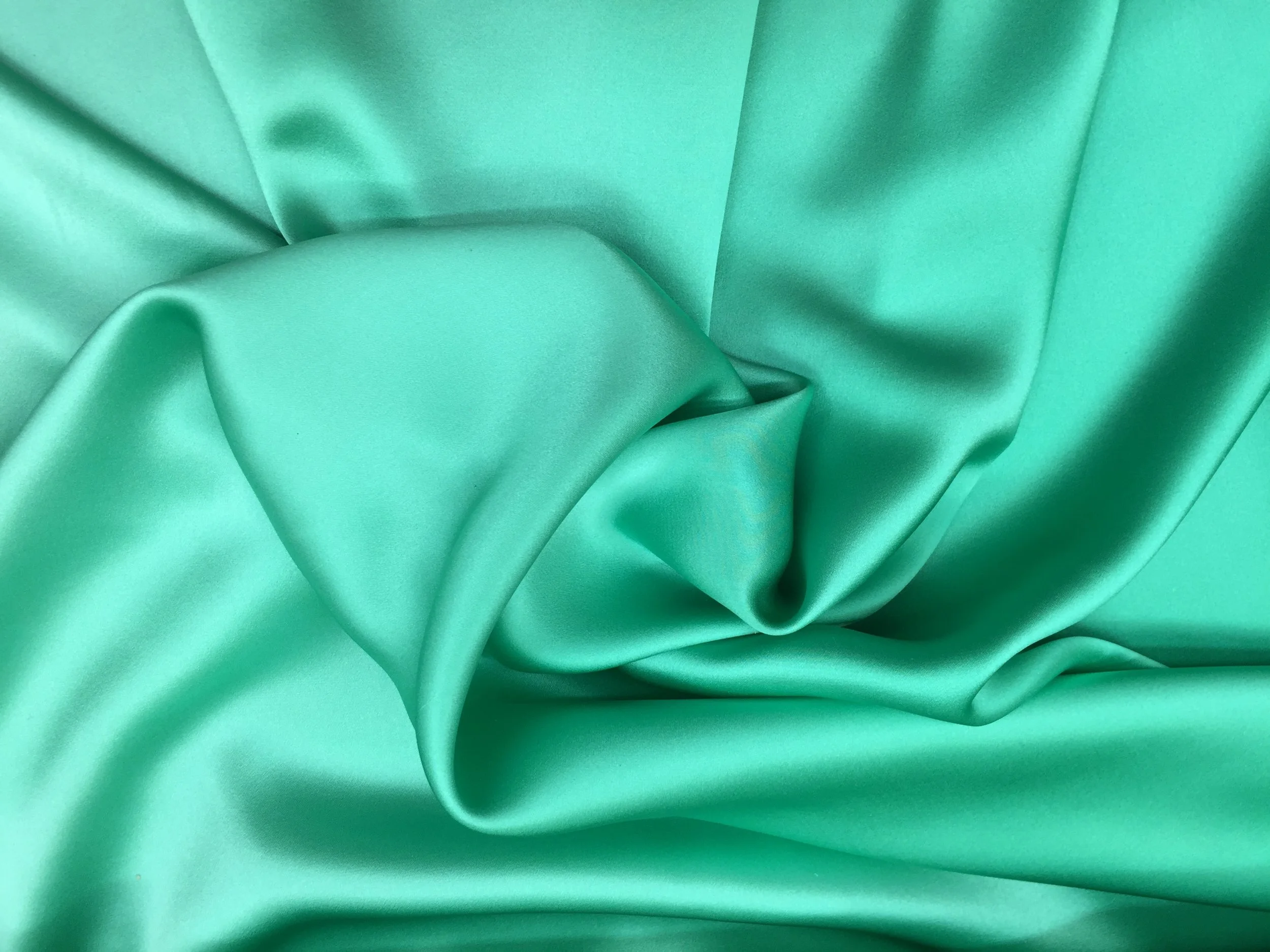 Tantalizing Teal Charmeuse Satin Silk, 45" inch, sold by the yard