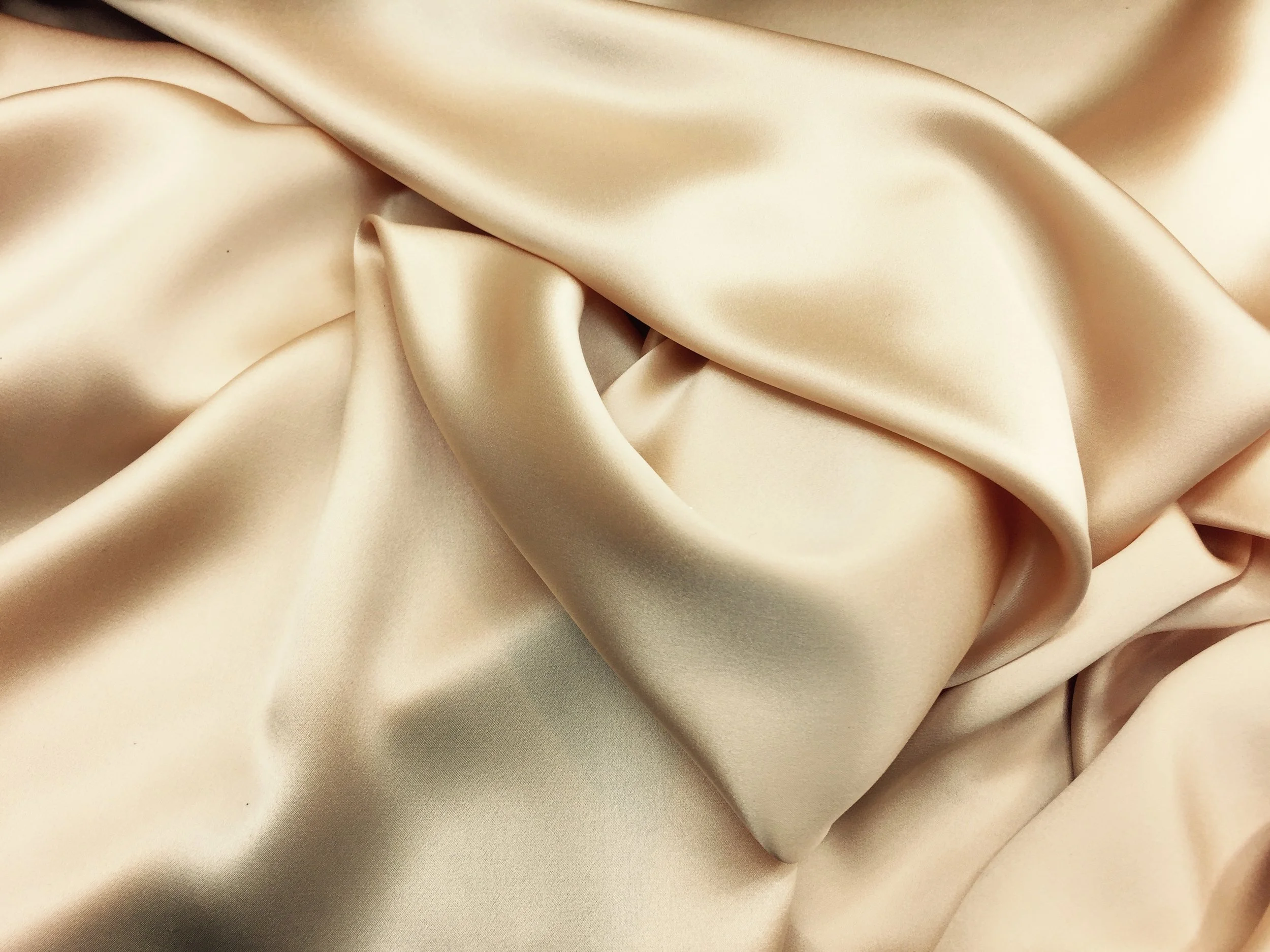 Sandy Beige Charmeuse Satin Silk, 45" inch, sold by the yard