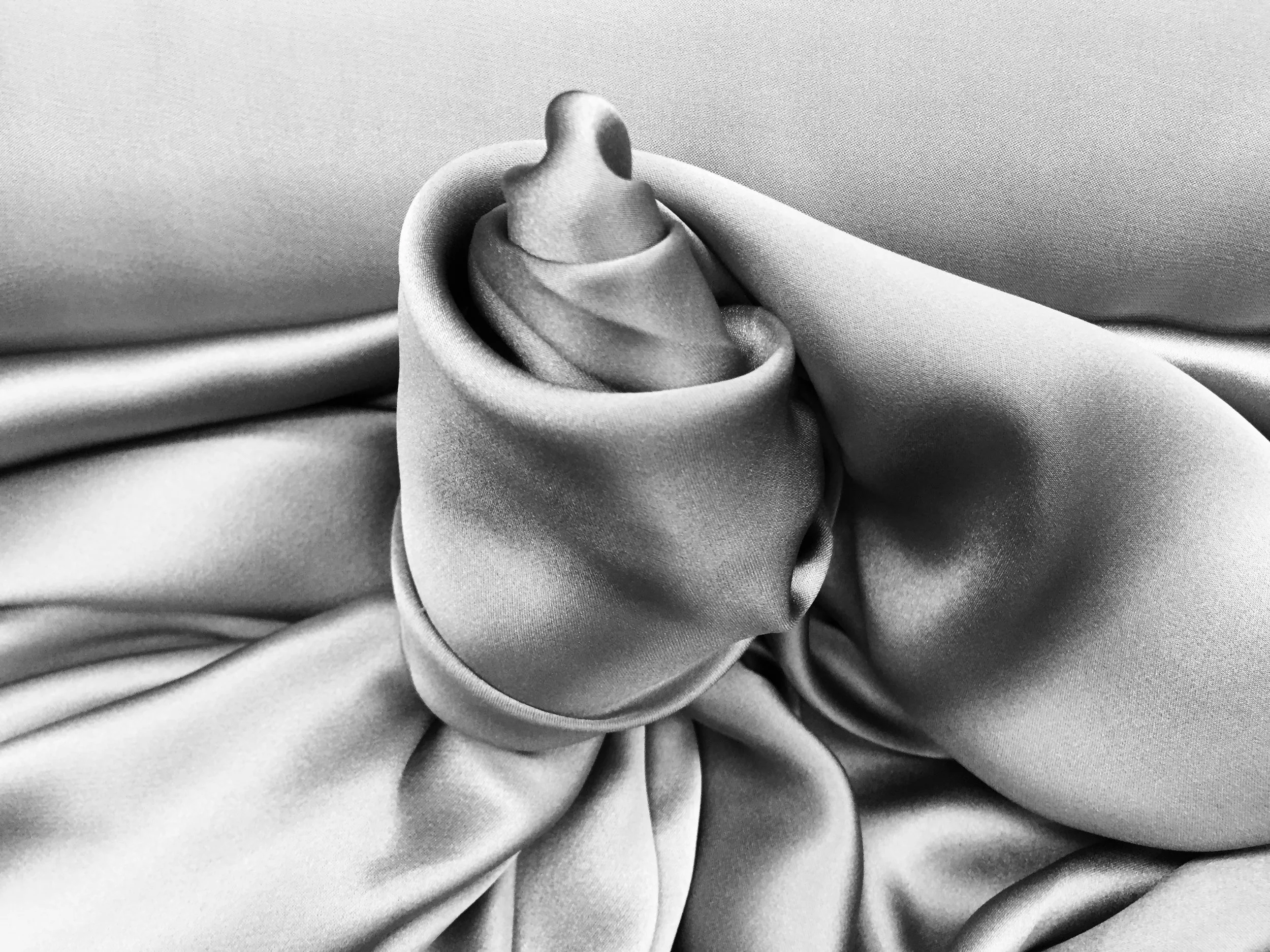 Charcoal Gray Charmeuse Satin Silk, 45" inch, sold by the yard