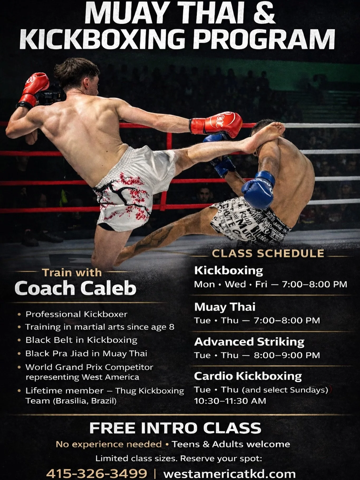 We&rsquo;re thrilled to officially introduce our Muay Thai &amp; Kickboxing Program at West America Martial Arts.

We&rsquo;re excited to have Prof. Caleb leading this program. He is a long time friend and a professional kickboxer, currently ranked #