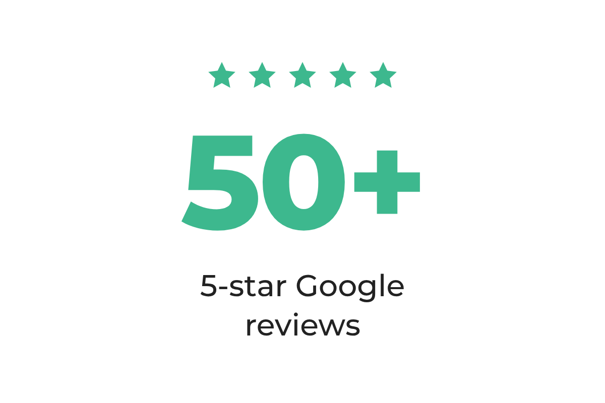50+ 5-star Google reviews
