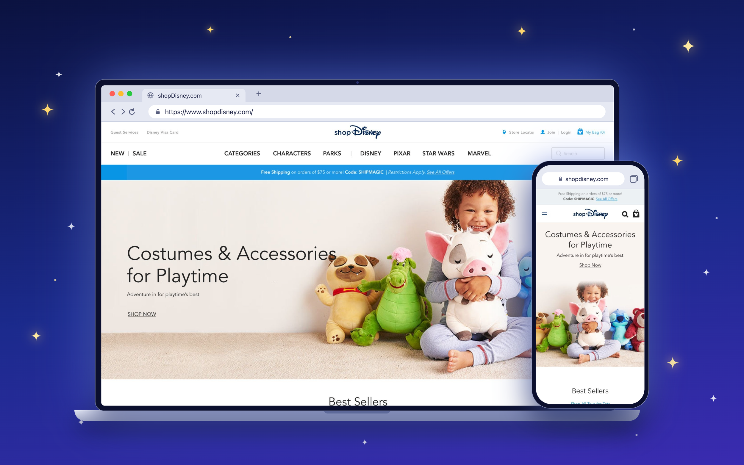 shopDisney.com / eCommerce / Design System / Responsive Web