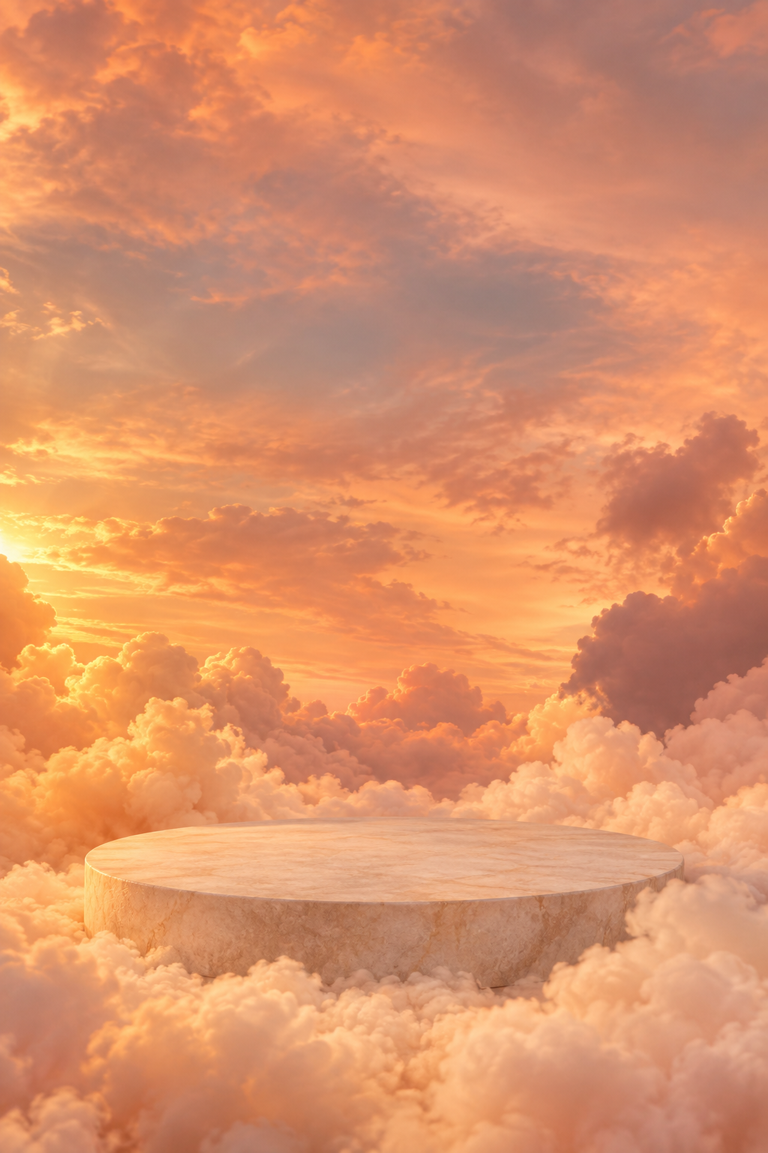 Peach Clouds Over a Stone Dais.png