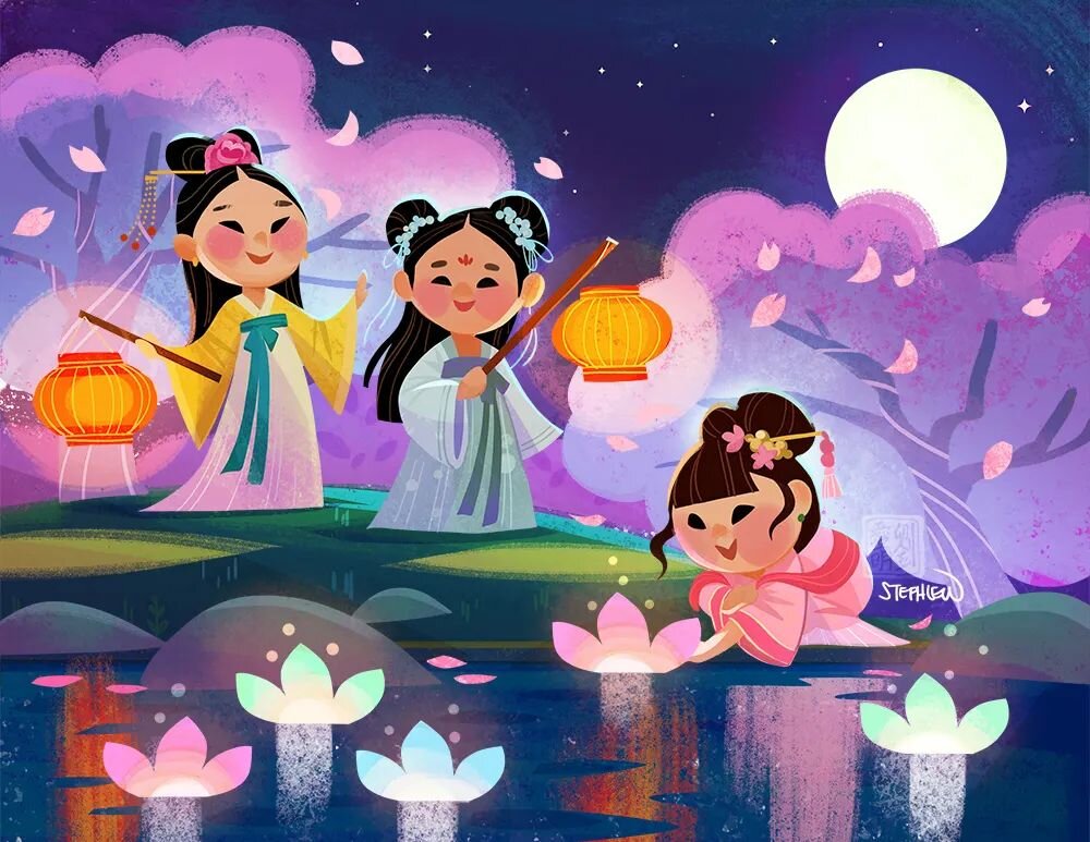 Happy lantern festival! #stephlew #photoshop #dailydoodle #illustration