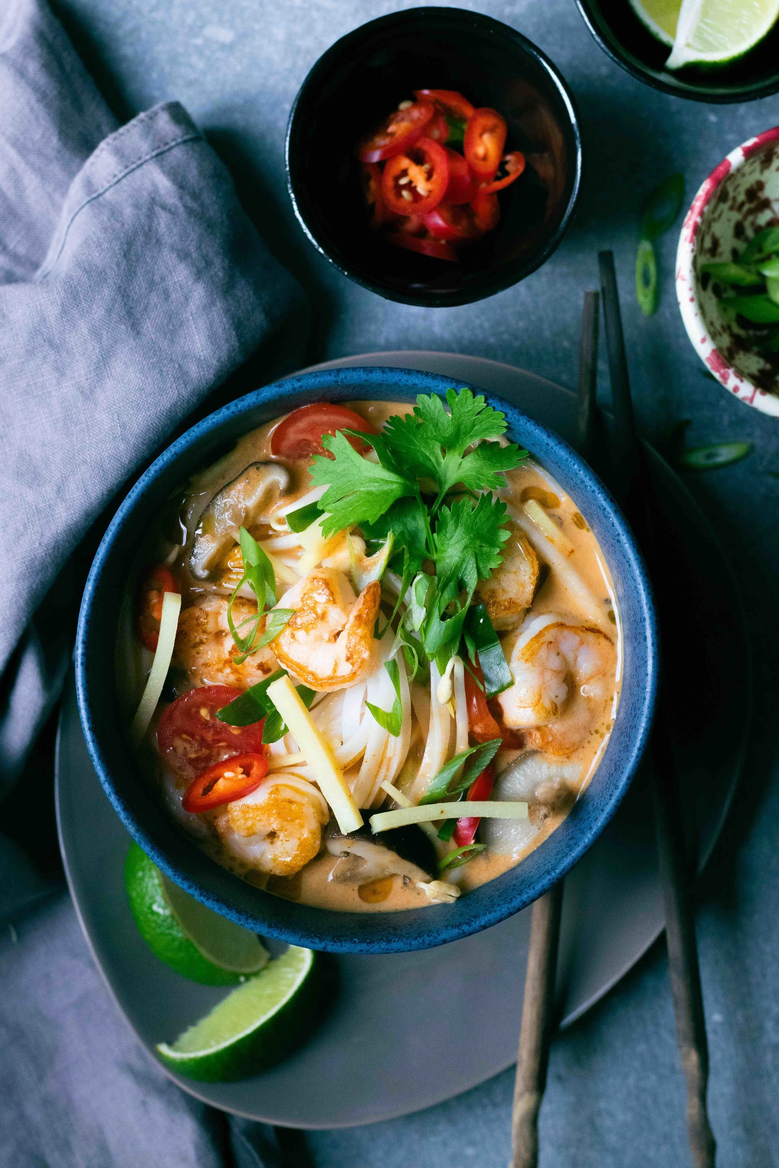 Thai tom yum kung - food styling & photography