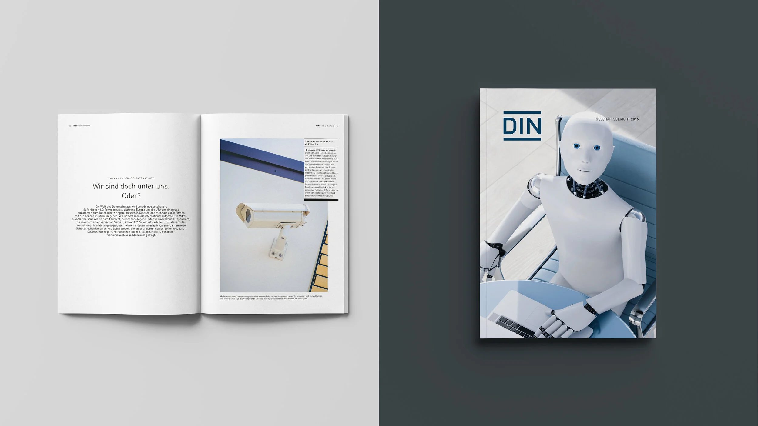  Drei Geschäftsberichte im DIN Format.  Kreativ sein unter Normen ist unsere Spezialität.  Ein Gemeinschaftprojekt mit  thillmann+team  