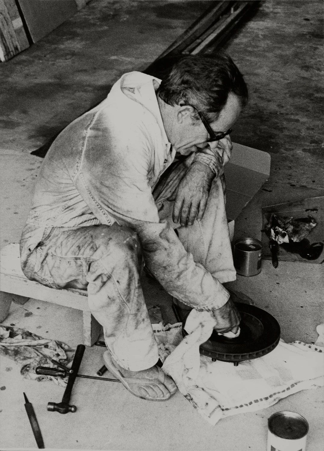 ©Kate Baker - Stan in garage, 1979