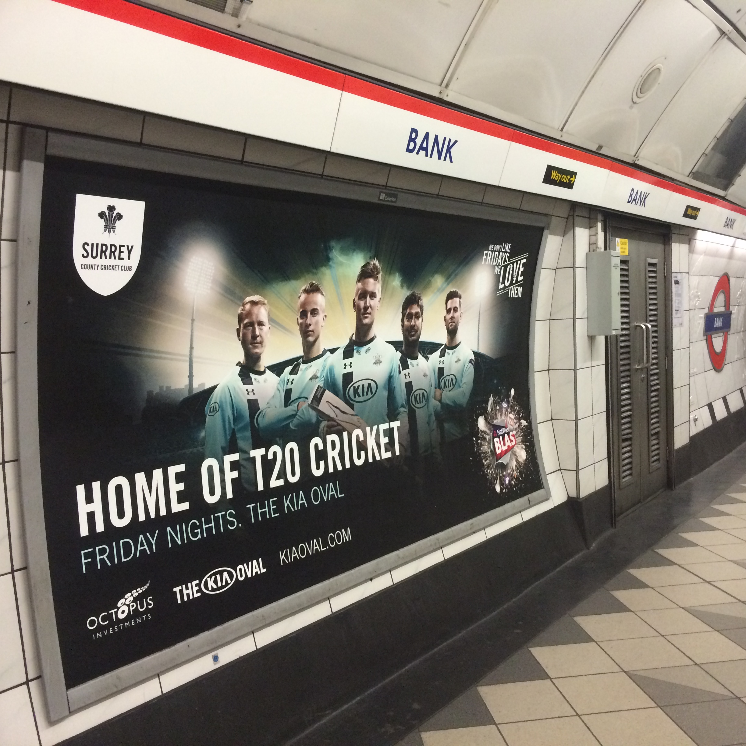 First sight of my ad on Bank station....