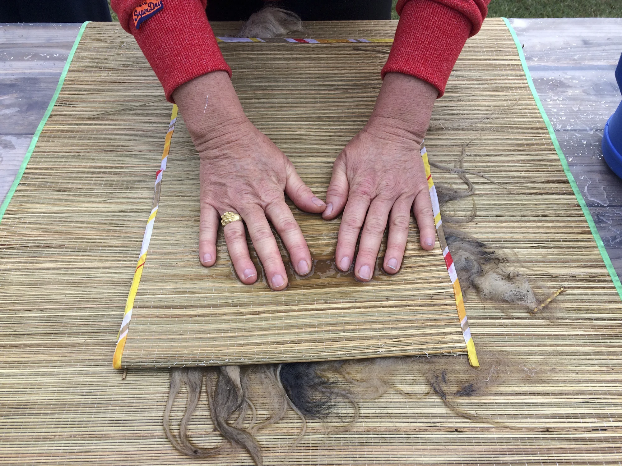 Friction makes felt