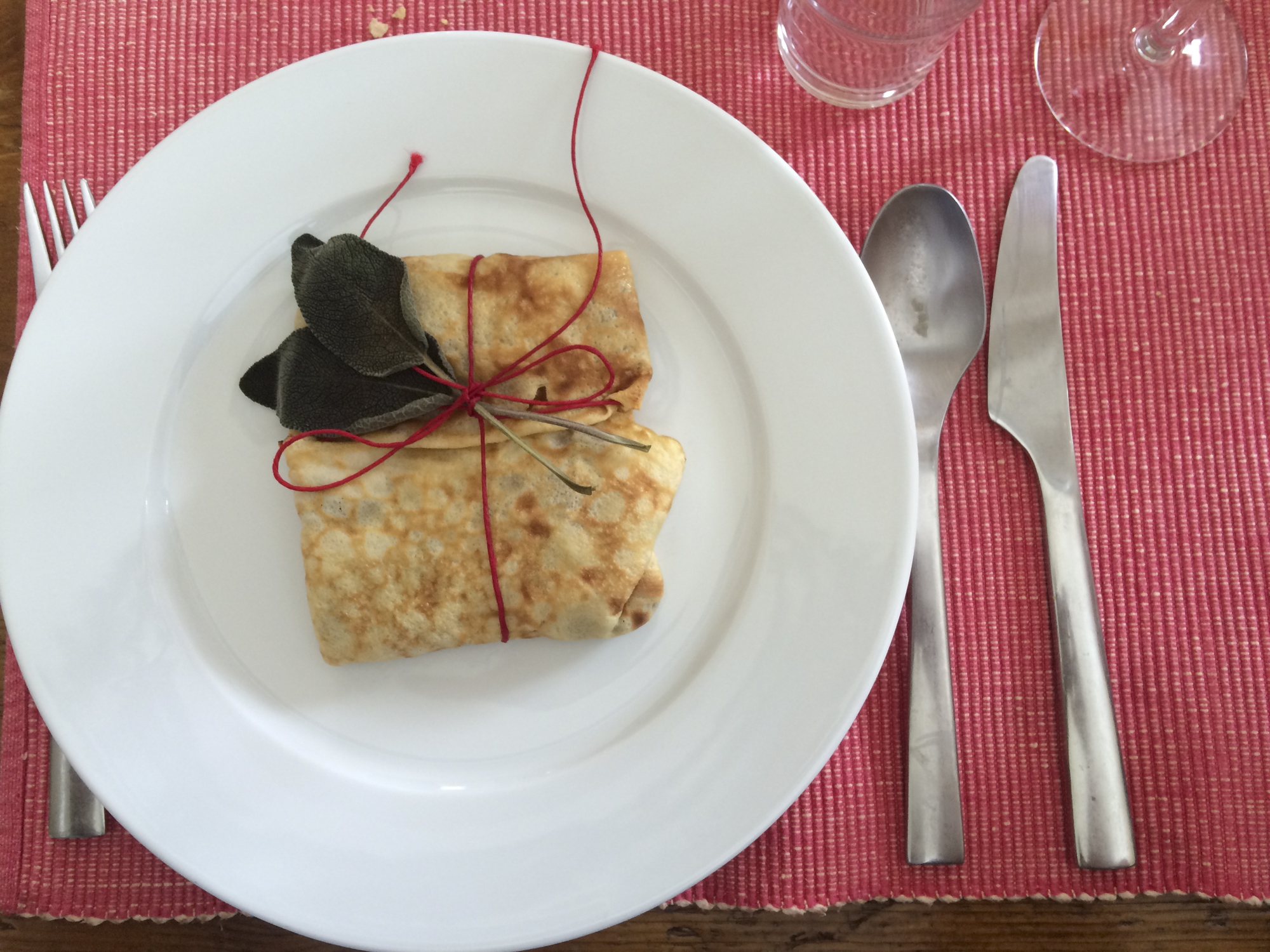 a parcel filled with barley risotto