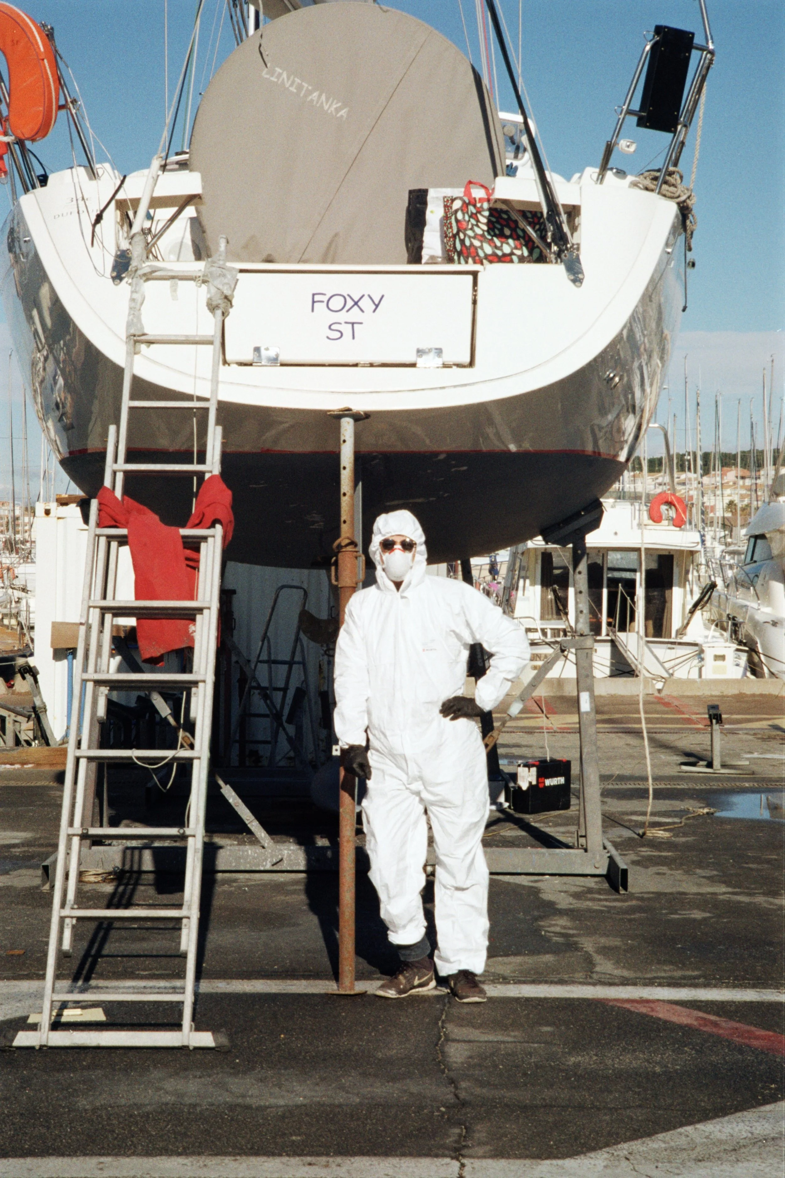 some shots of jimmy as we prepare the boat in frontignan, france.