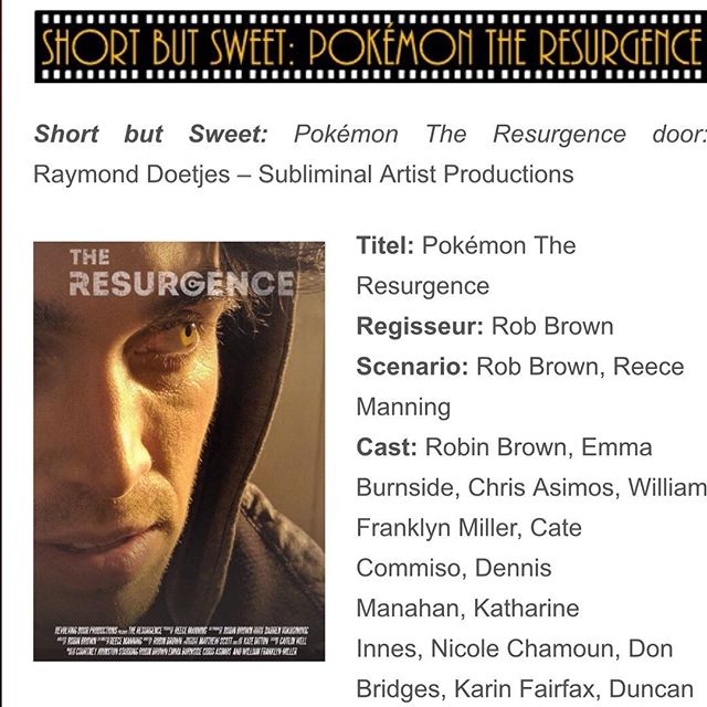 Our first film review has come in all the way from The Netherlands!! Head on over to our Facebook site @revolvingdoorproductions to have a read of the English translation!! Great Review to start us off! #filmreview #film #review #pokemon #fanfilm #an