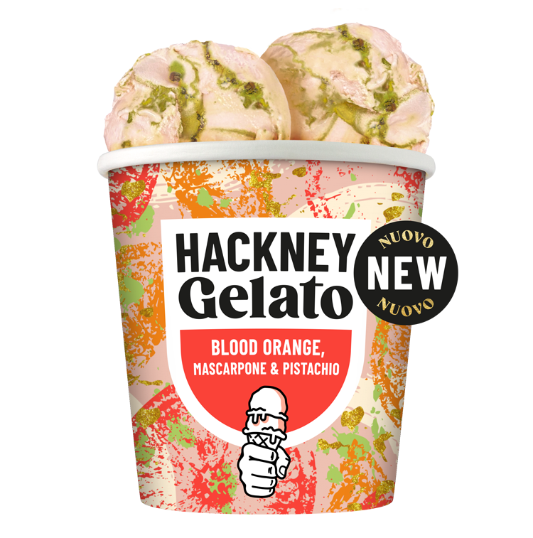 Blood Orange, Mascarpone & Pistachio Gelato