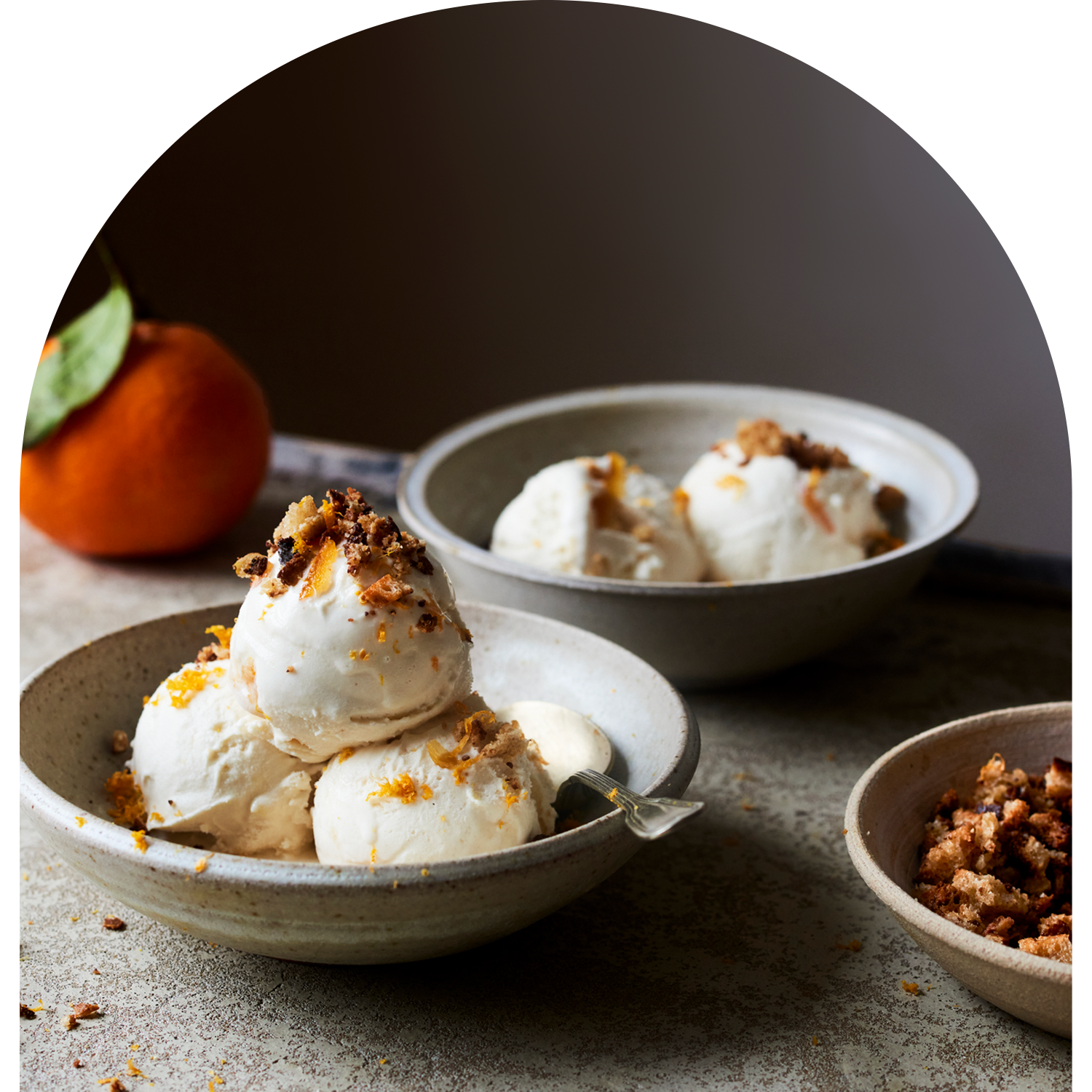 Brown butter & marmalade gelato
