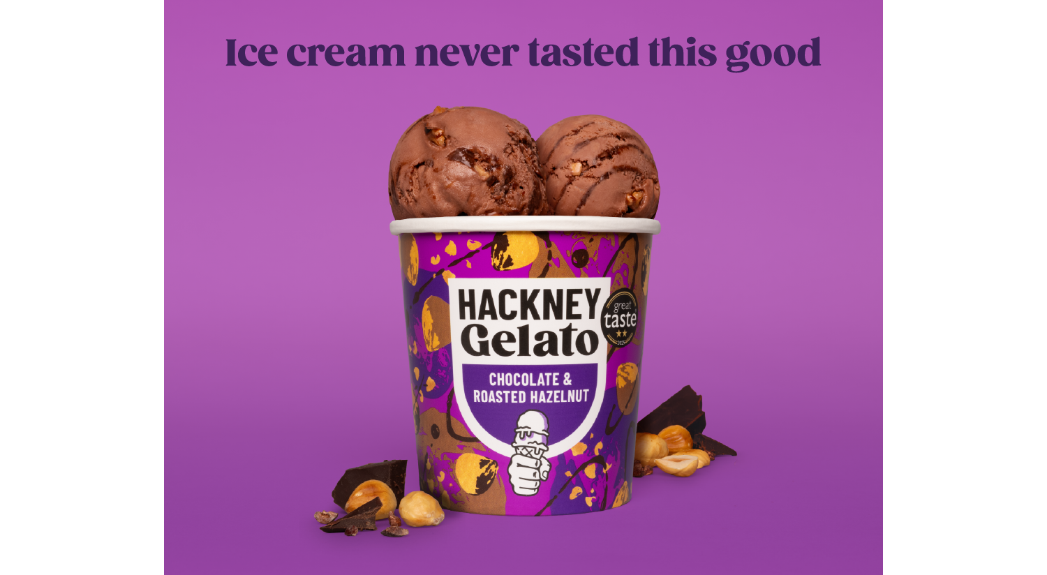 Chocolate & Roasted Hazelnut campaign imagery