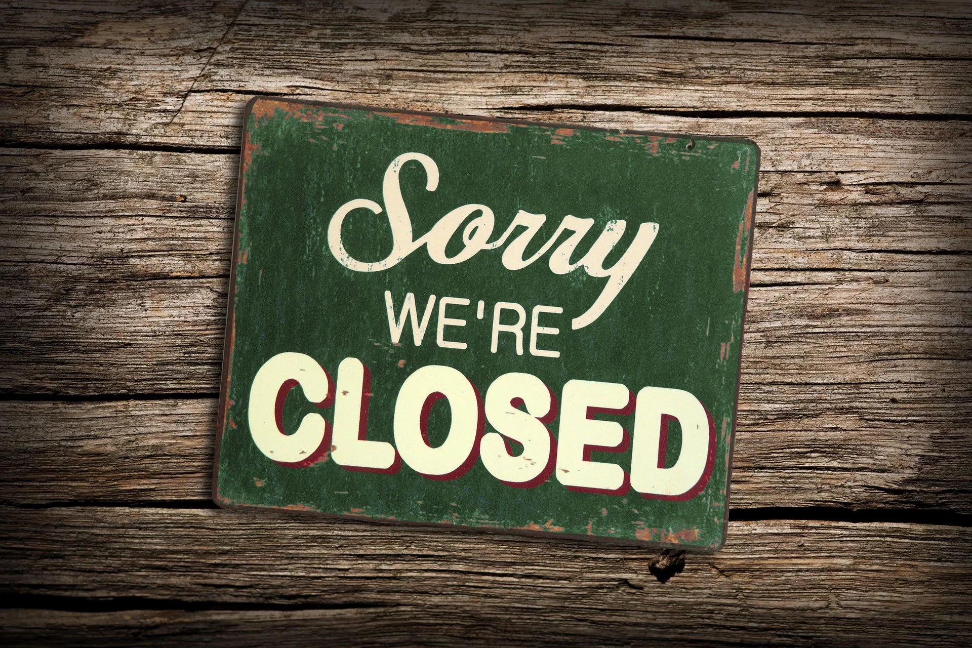 Shop closed
