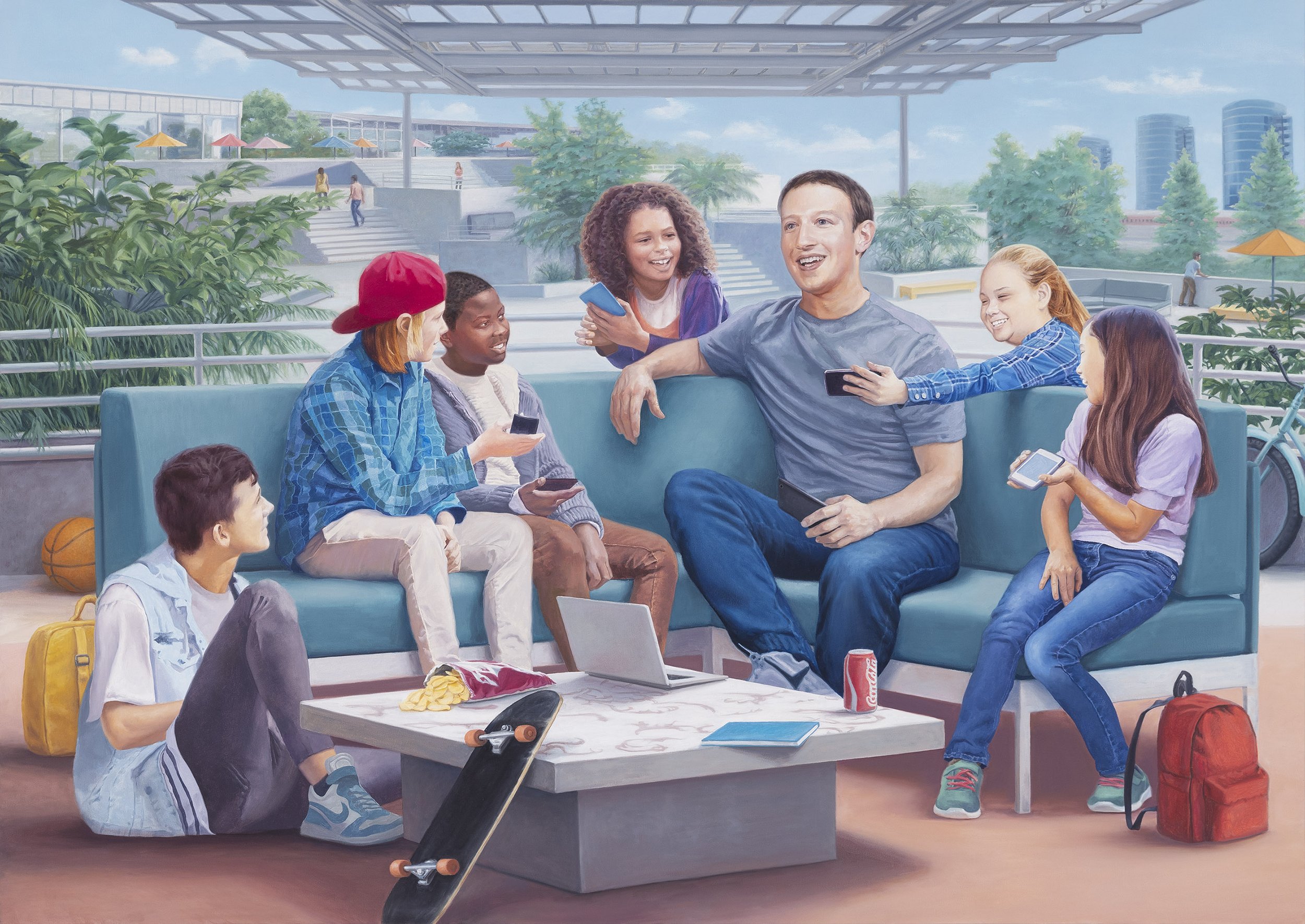 David Howe Painting Beloved Leader Mark Zuckerberg contemporary art 2023