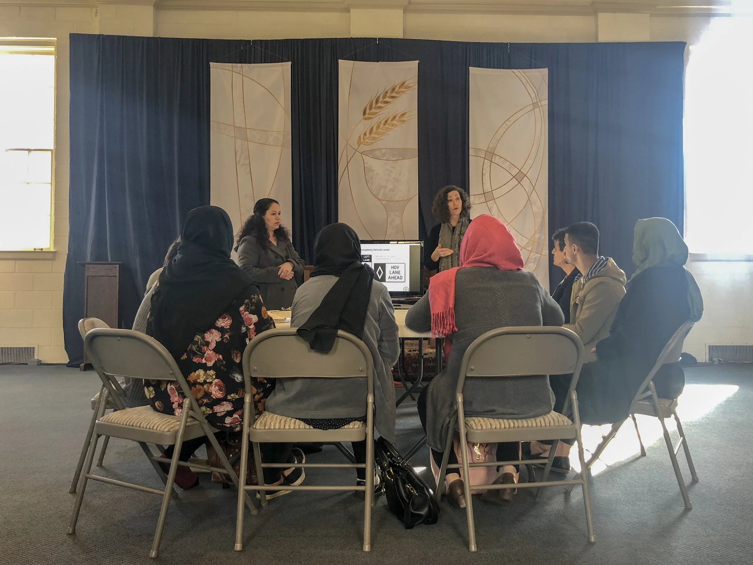 A learner’s permit class taught by our Refugee Outreach Coordinator and interpreted into Dari