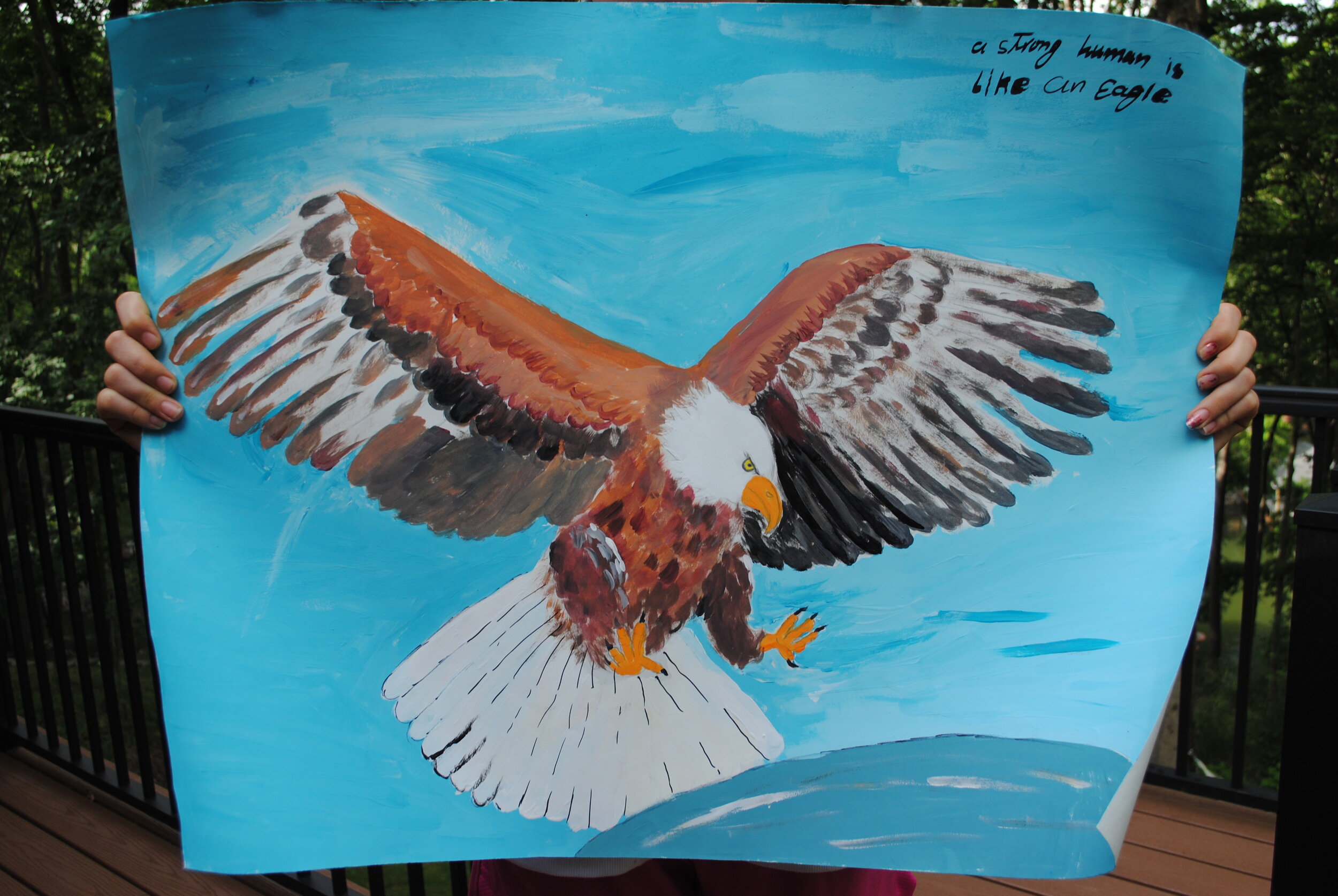 Eagle painting by student.JPG