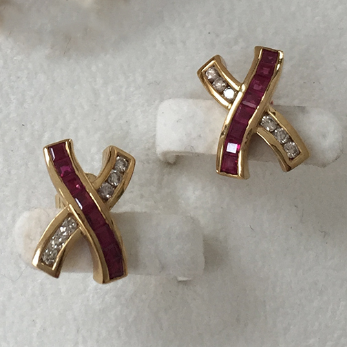 Older-style ruby jewellery