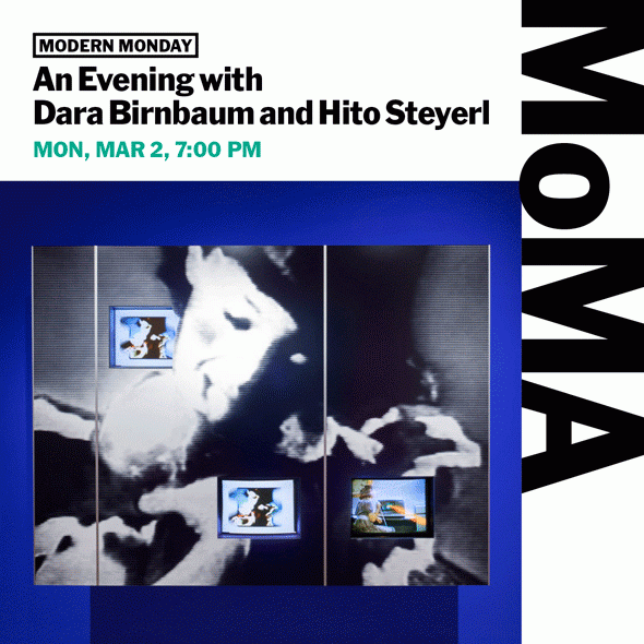 Dara Birnbaum (AP Faculty) and Hito Steyerl will be in conversation this Modern Monday at the MOMA on March 2nd at 7pm. The two artists, both exhibiting in Cut to Swipe , will be discussing the impact of changing technologies, production methods, and systems of distribution on the ways in which artists relate to and repurpose images.