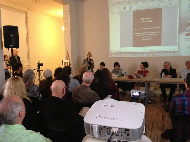 “Not a Rose” at MoMA PS1 , a set on Flickr.
Thyrza Nichols Goodeve (Art Practice Faculty) moderated a discussion about Heide Hatry’s “Not a Rose” at MoMA PS1 on Sunday