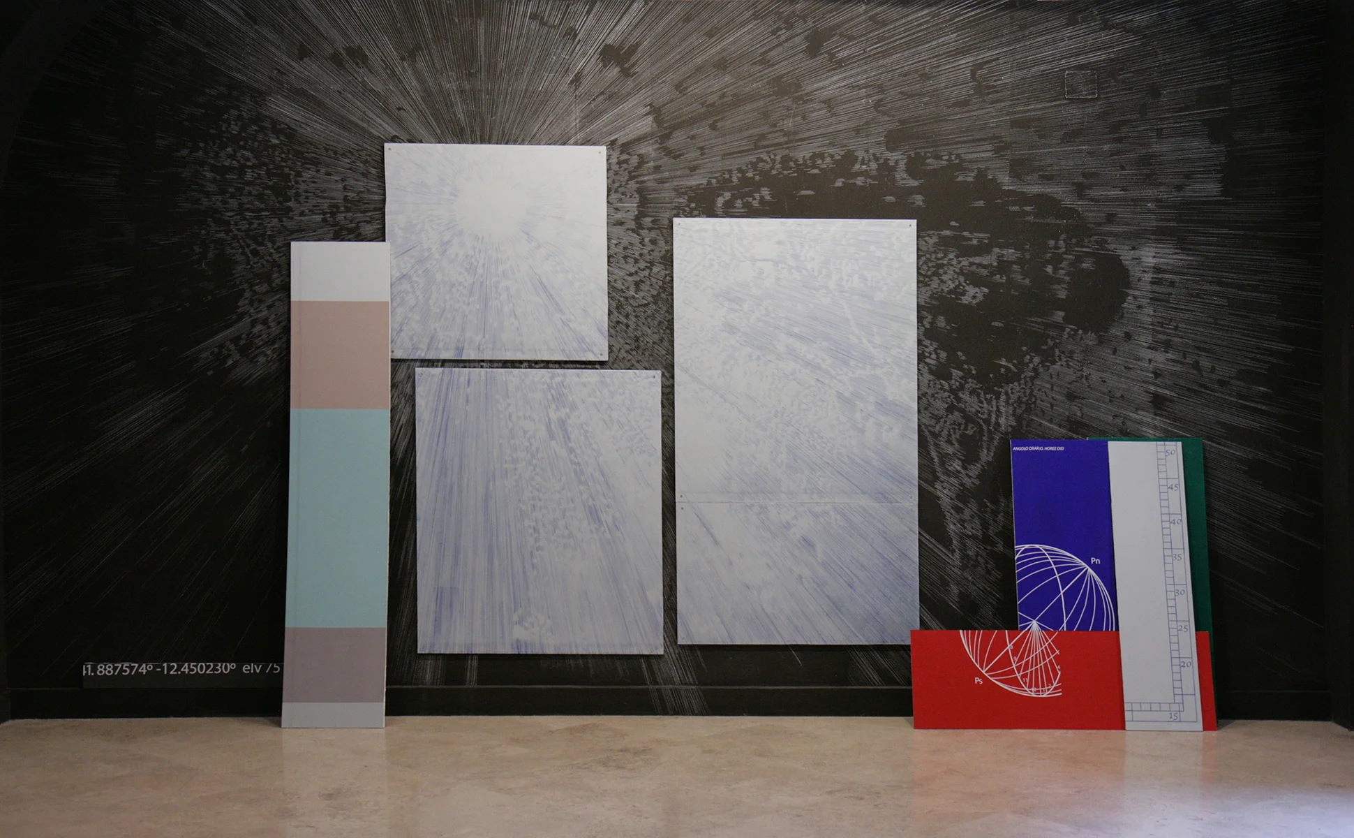 Atmósferas e Interrupciones II, Laura F. Gibellini, drawing and painting on sheetrock and wall