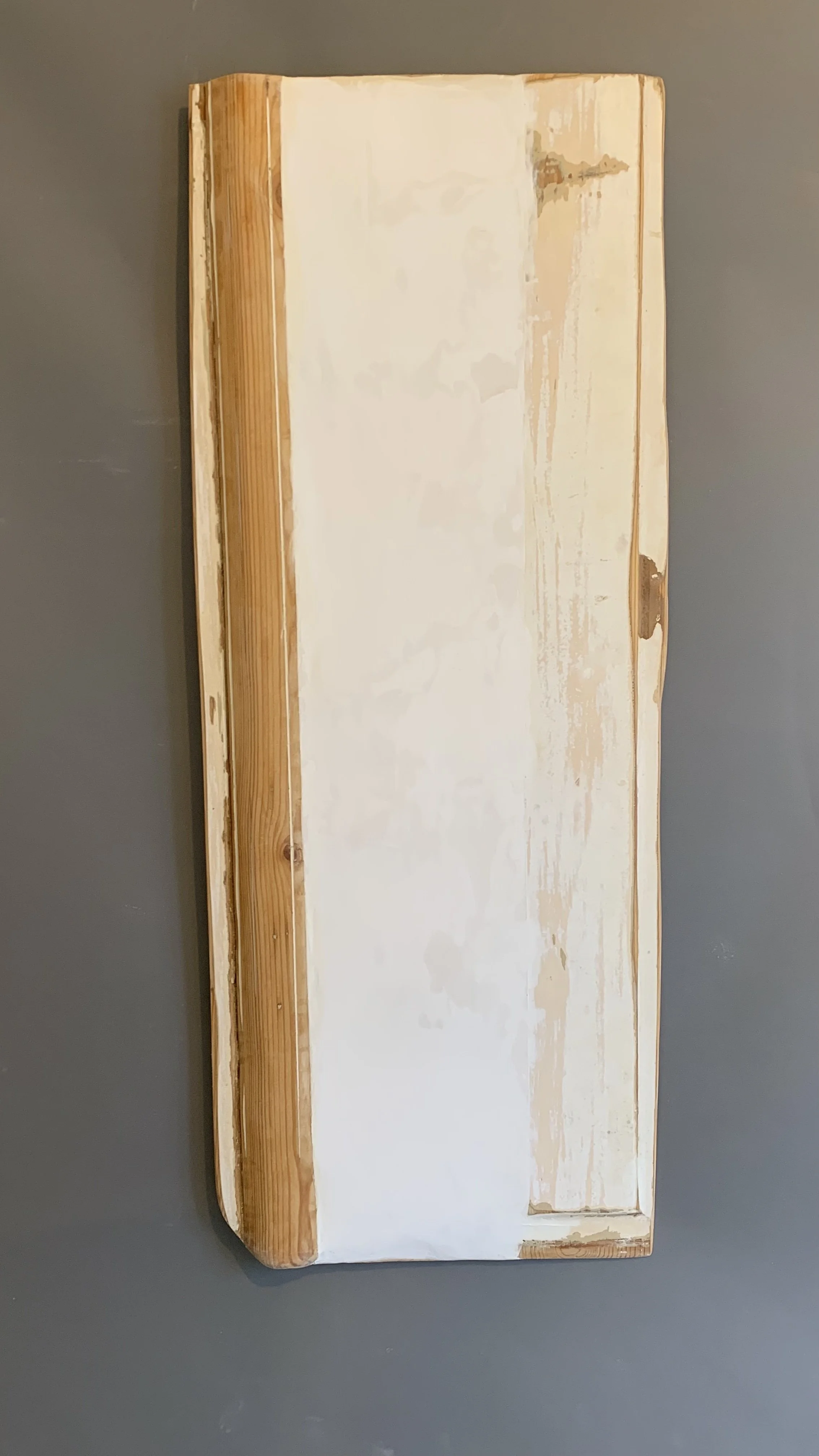  Salvaged wood and hardware, plaster; 100 x 40 x 6 cm, 2022 