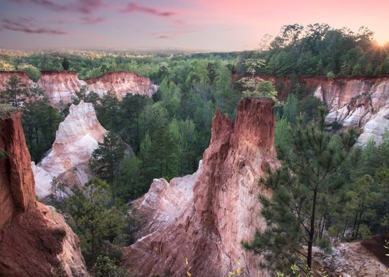 Known as the "Mini Grand Canyon". While it's huge in size, it's not easily found on a map and most locals don't even know it exists. Hike, backpack, stay the night, and enjoy the beautiful hues of pink, purple and orange. 