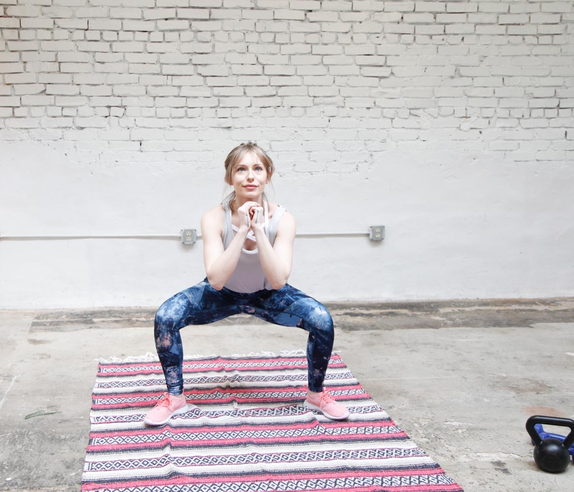 Squats are the best and most basic exercise for building booty! I love squats because they are super easy and you can do them anywhere. If you want to take it up a notch, hold a kettle bell while you squat. 
