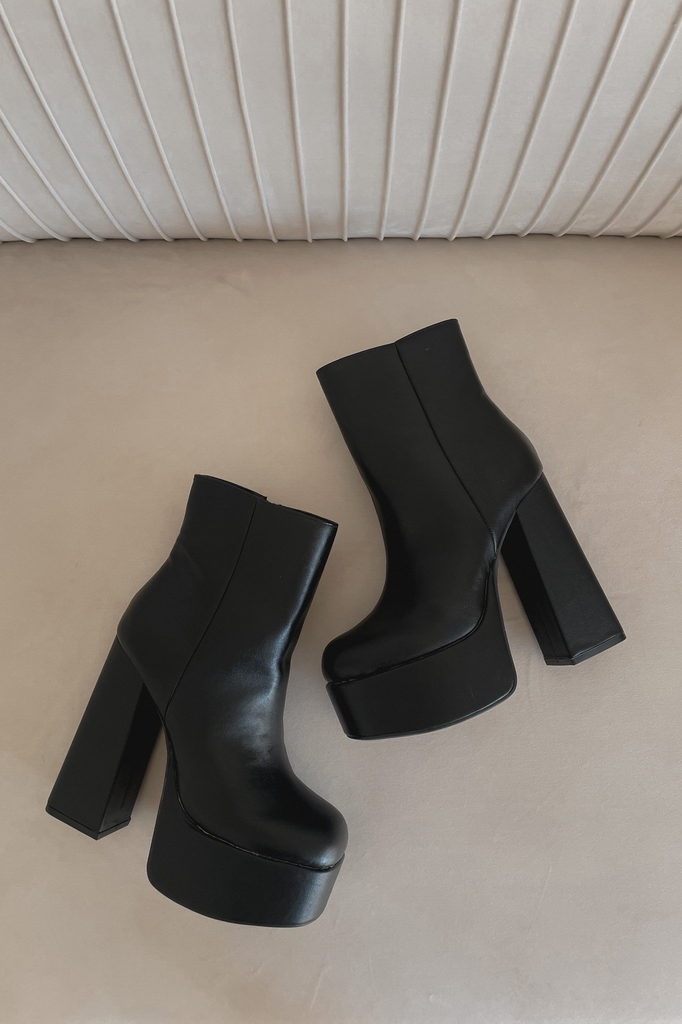 Baby Spice Chunky Platform Booties in Black
