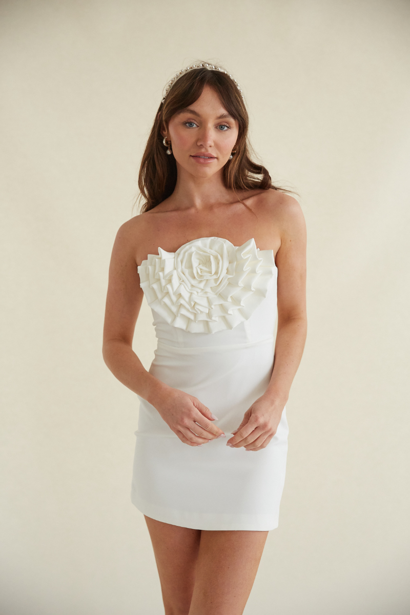 Julianna Rose Dress in White