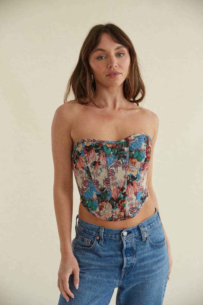 Issy Tapestry Corset Top