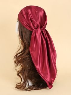 this cherry red scarf hairstyle completes the fantasy