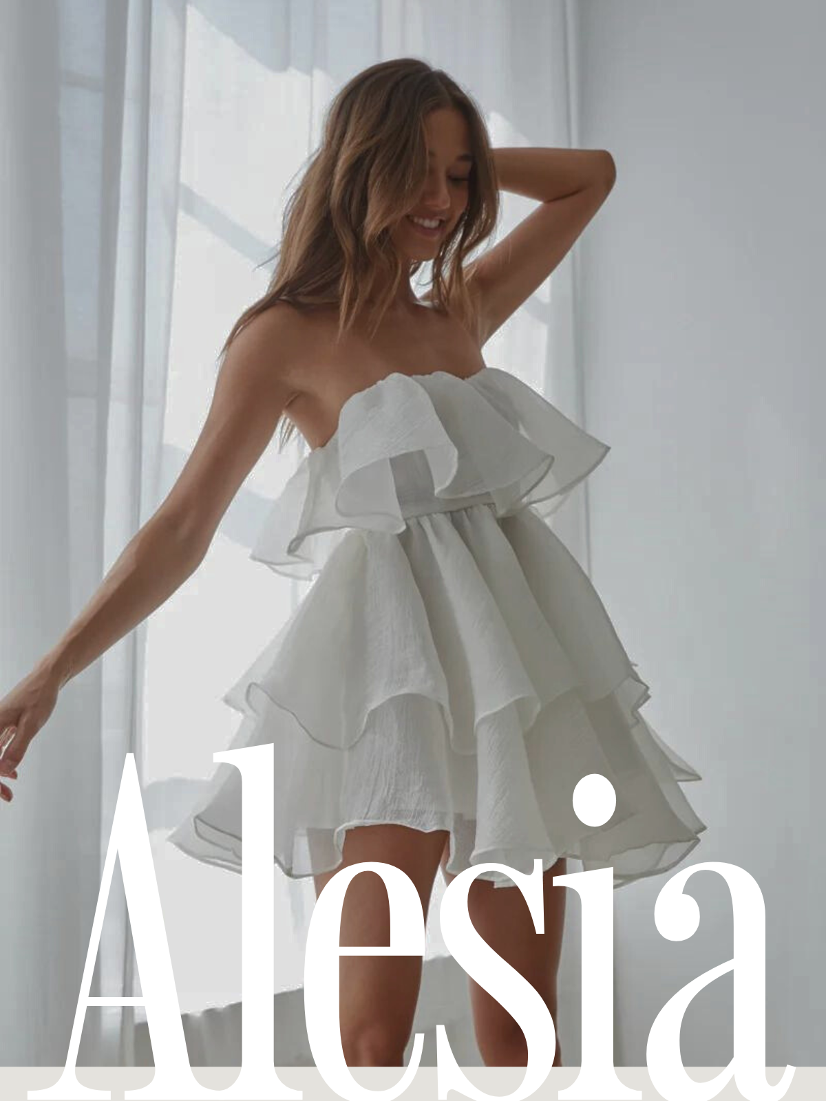 Alesia Organza Tiered Dress