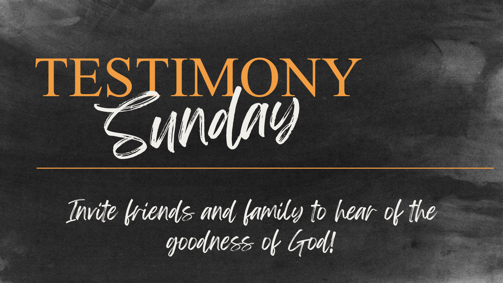 Testimony Sunday