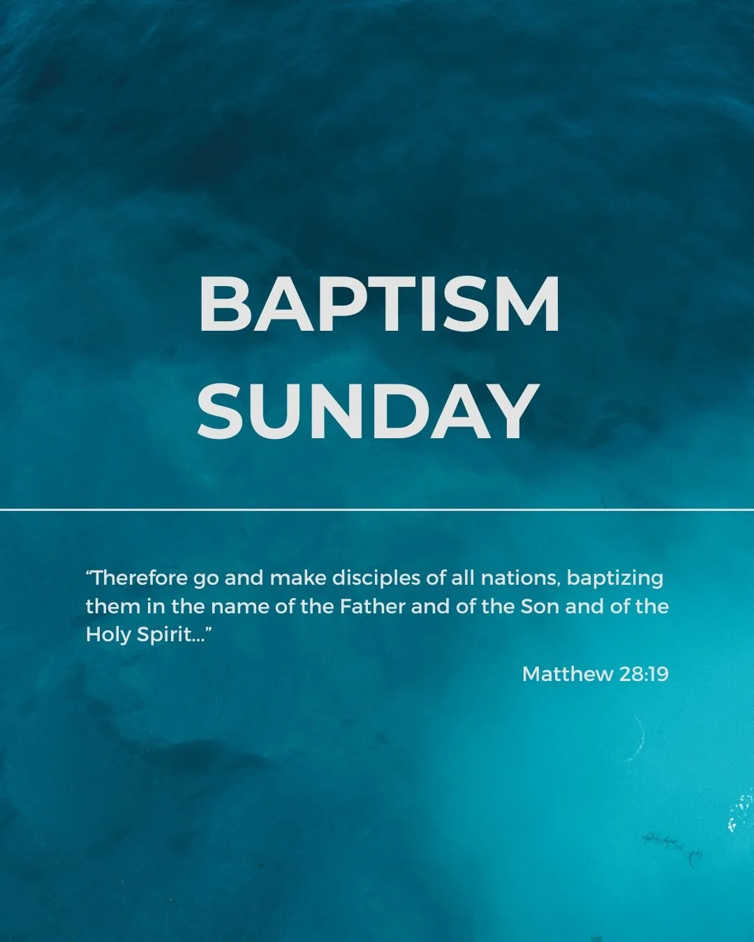 We will have baptisms this Sunday right after the service. Join us in the lobby as we celebrate new life in Jesus together with those that are getting baptized.
If you&rsquo;ve given your life to Jesus and haven&rsquo;t been baptized, talk to any lea