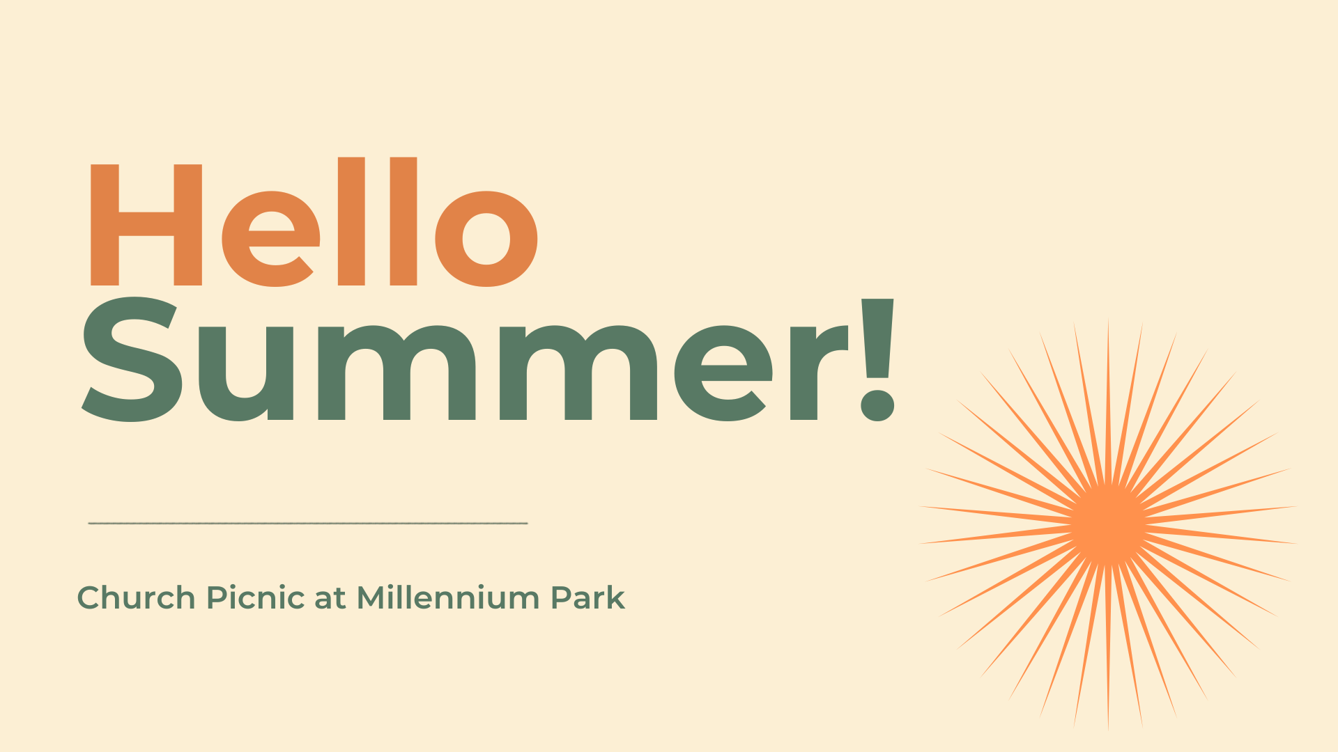 Hello Summer | Church Picnic at Millennium Park
