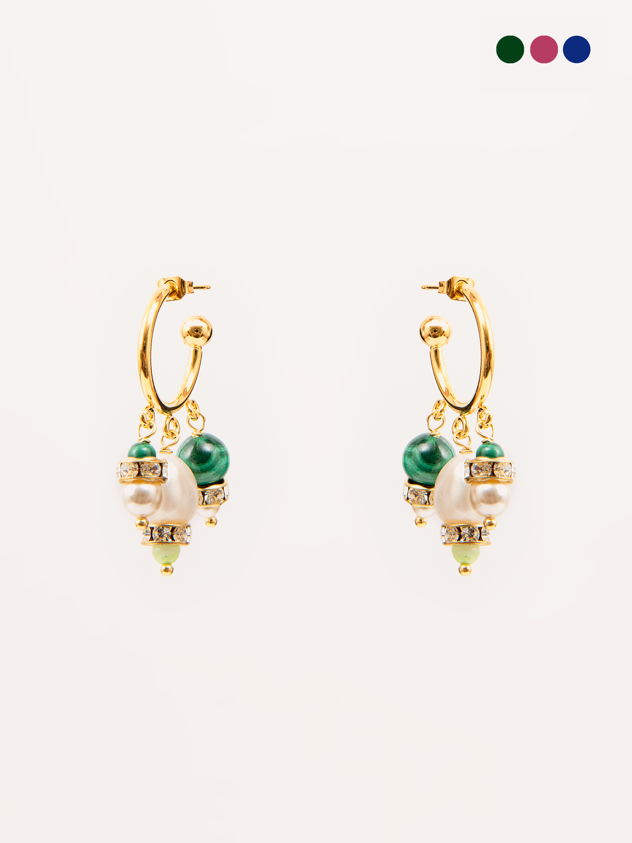 Garden Of Morvi loop earrings green