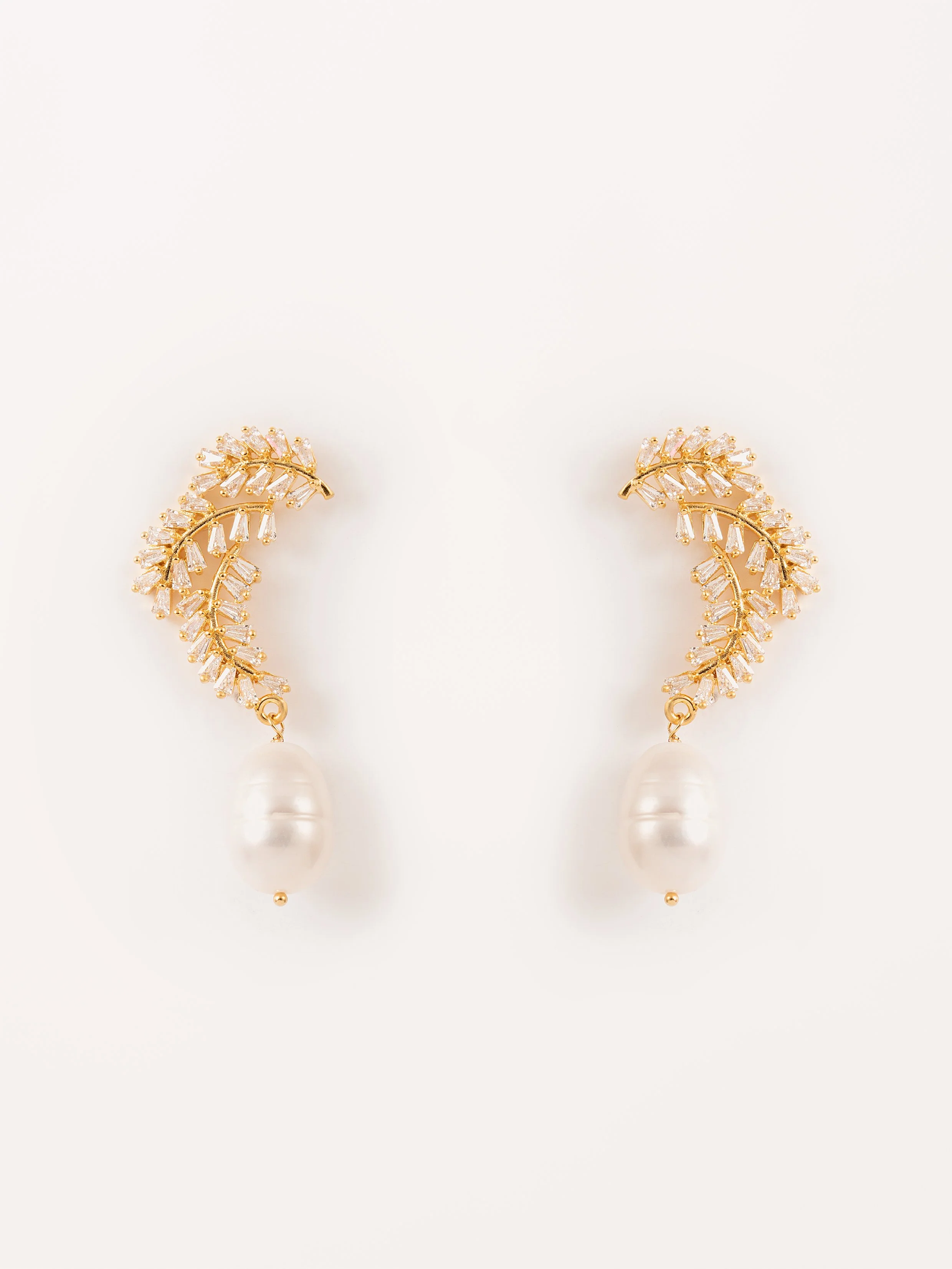 Laurel Empress pendant pearl earrings