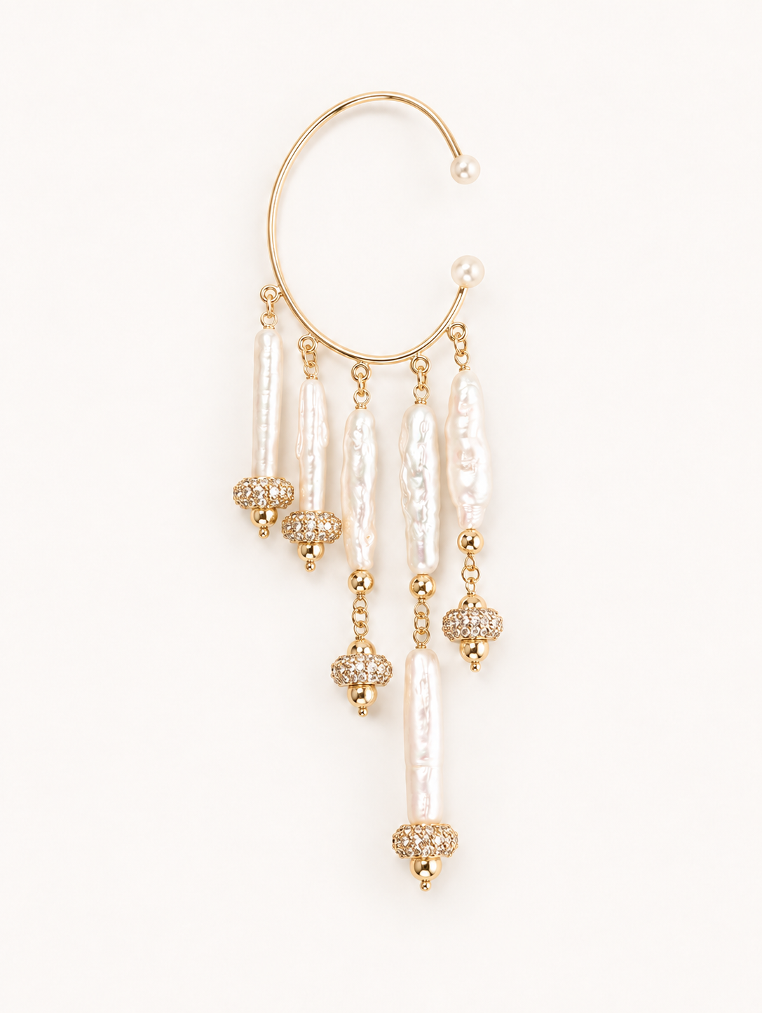 Golden Pearl Glow Earcuff