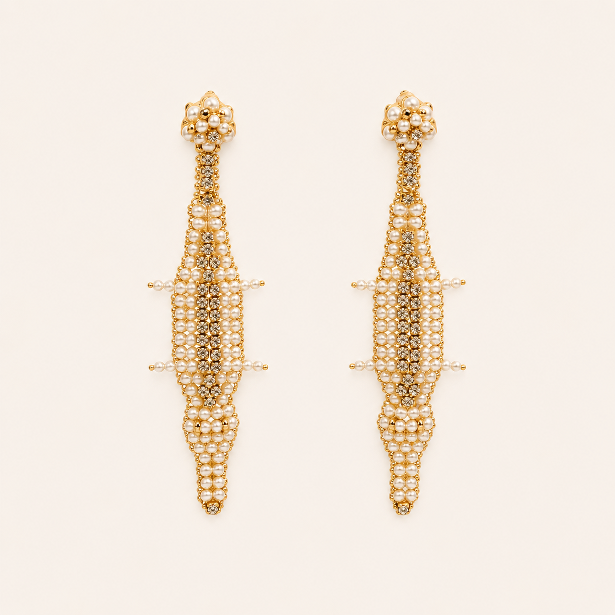 Destiny Croco earrings white