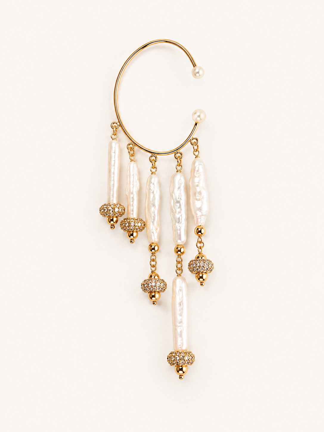 Golden Pearl Glow Earcuff
