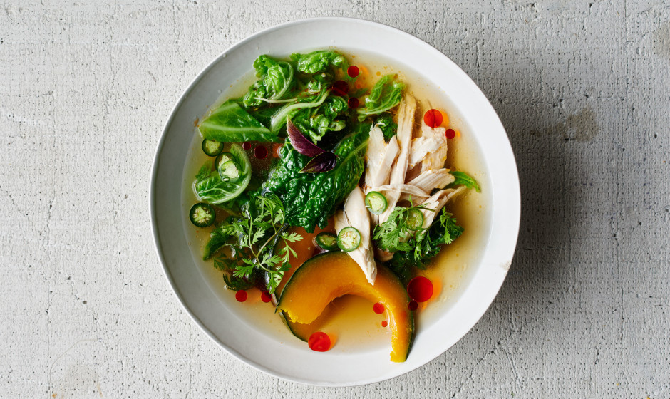 Spicy Feel-Good Chicken Soup